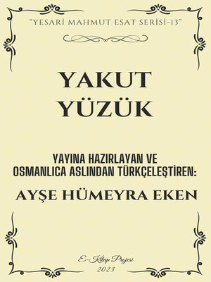 cover image of Yakut Yüzük